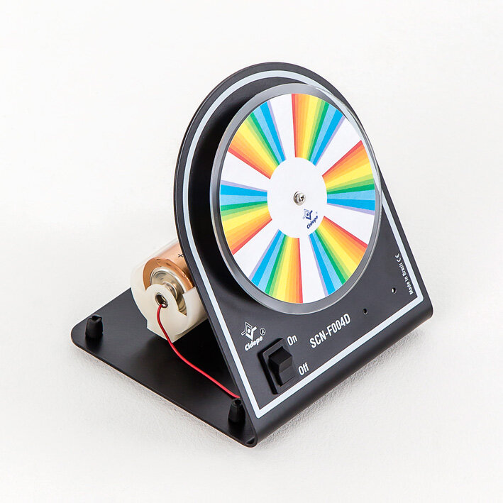 Disco de Newton com motor elétrico